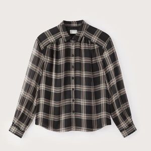 Frank & Oak Oversized Plaid Blouse